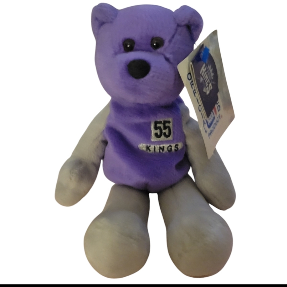 1999 Kings Limited Treasures Pro Bear Plush Beanie‎ Authentic Official NBA,#55